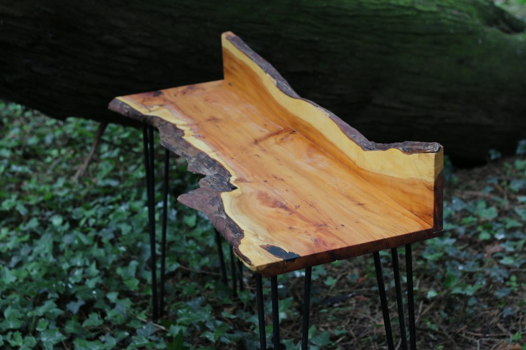 natural look hall tables by live edge sculpting