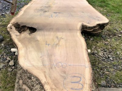 134 - oak live edge raw slab