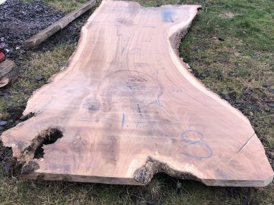 139 - oak live edge raw slab